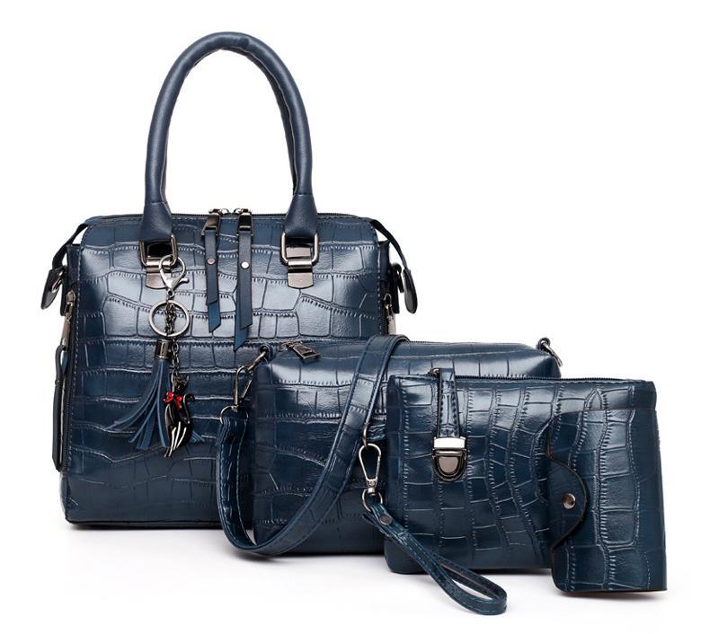 Palmer - 4-Piece Crocodile Pattern Handbag