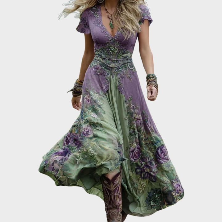 Embroidered Maxi Dress