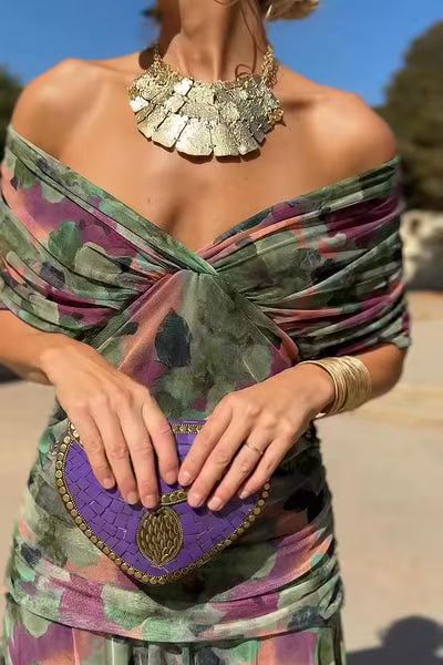 Elegant Dress with V-Neckline