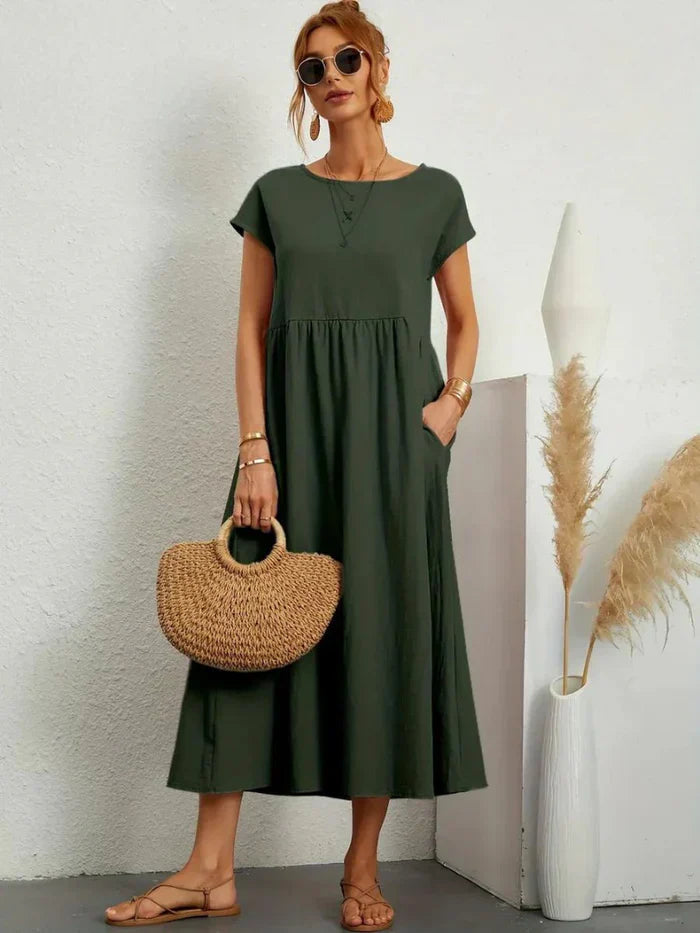 Elegant Tummy Coverage Dress