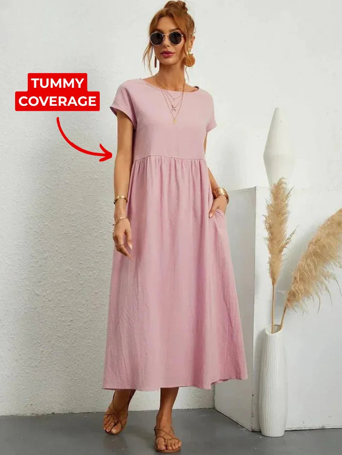 Elegant Tummy Coverage Dress