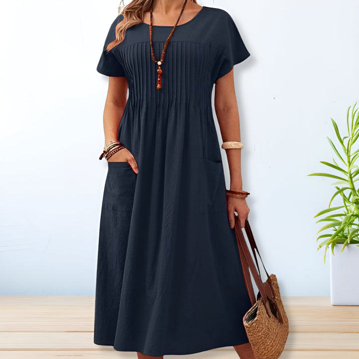 Flattering Pleated Midi Dress